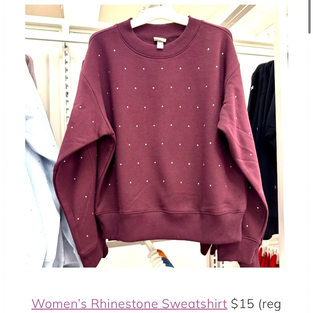 A New Day Rhinestone Fleece Sweater Small - Picture 6 of 6